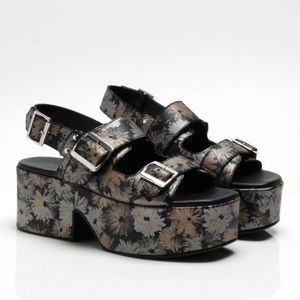 Free People Collection Follow Your Own Path Platform Daisy Print, size 38